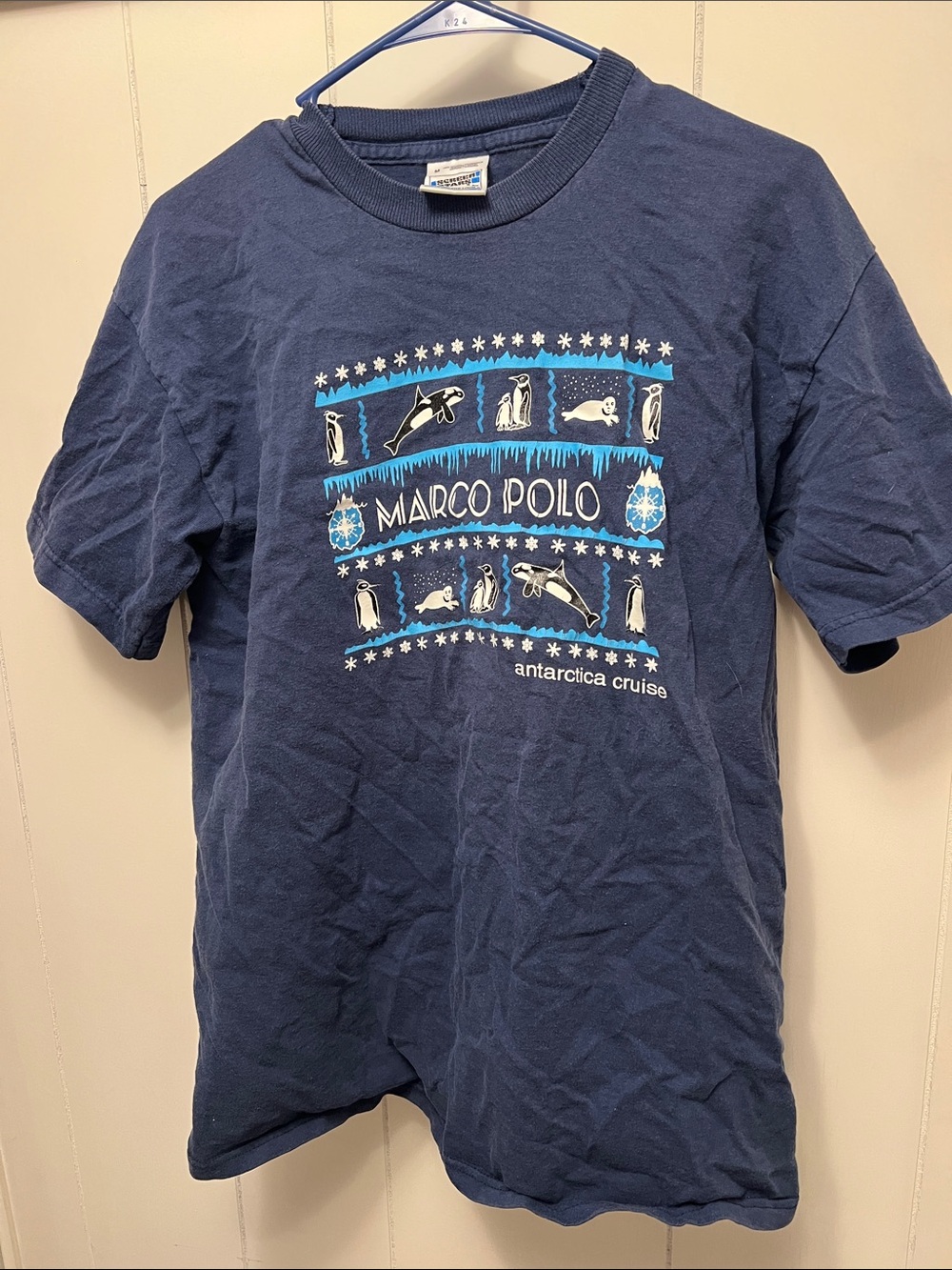 Marco Polo Navy Antarctica Cruise Graphic Tee medium